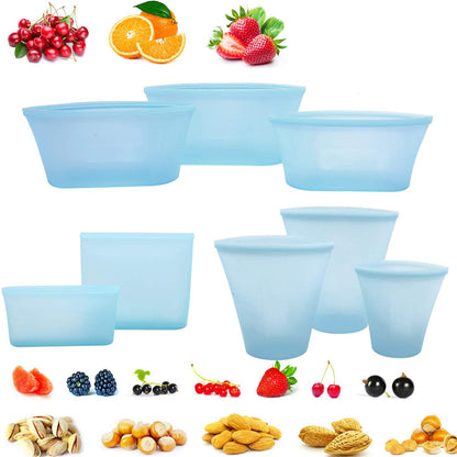 Silicone Food Storage Set (Reusable)