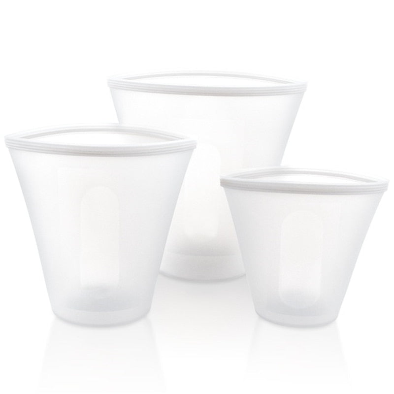 Silicone Food Storage Set (Reusable)