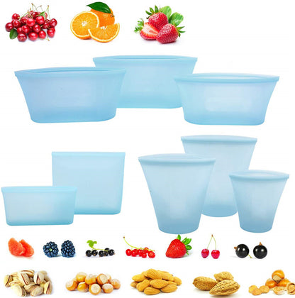 Silicone Food Storage Set (Reusable)
