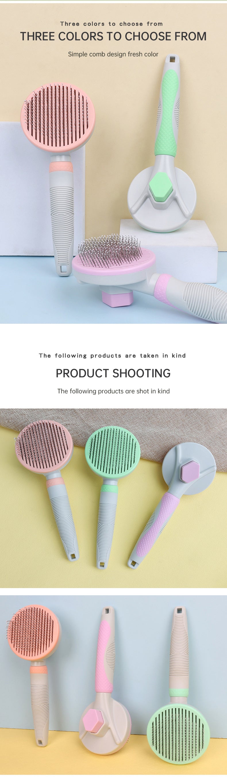 Self-Cleaning Pet Slicker Brush
