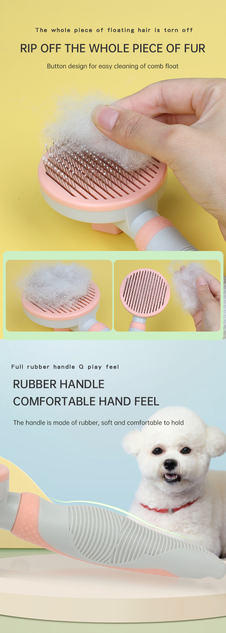 Self-Cleaning Pet Slicker Brush