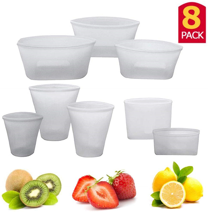 Silicone Food Storage Set (Reusable)