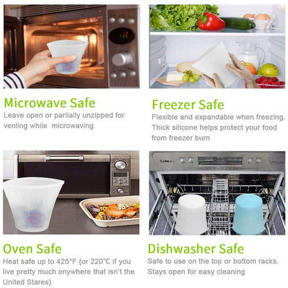 Silicone Food Storage Set (Reusable)