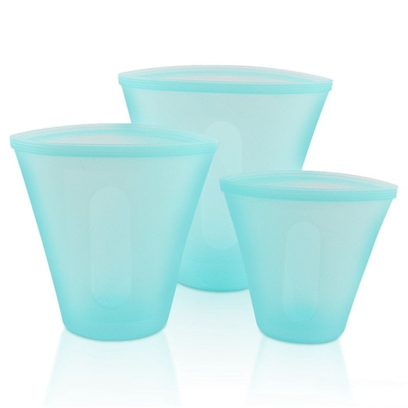 Silicone Food Storage Set (Reusable)
