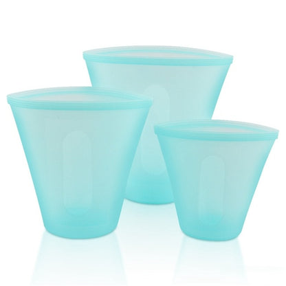 Silicone Food Storage Set (Reusable)