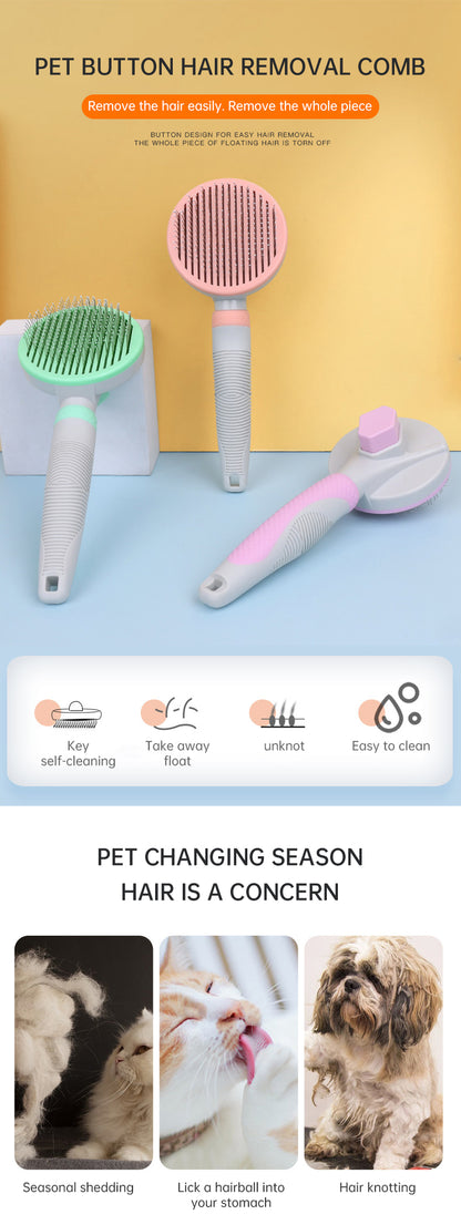 Self-Cleaning Pet Slicker Brush
