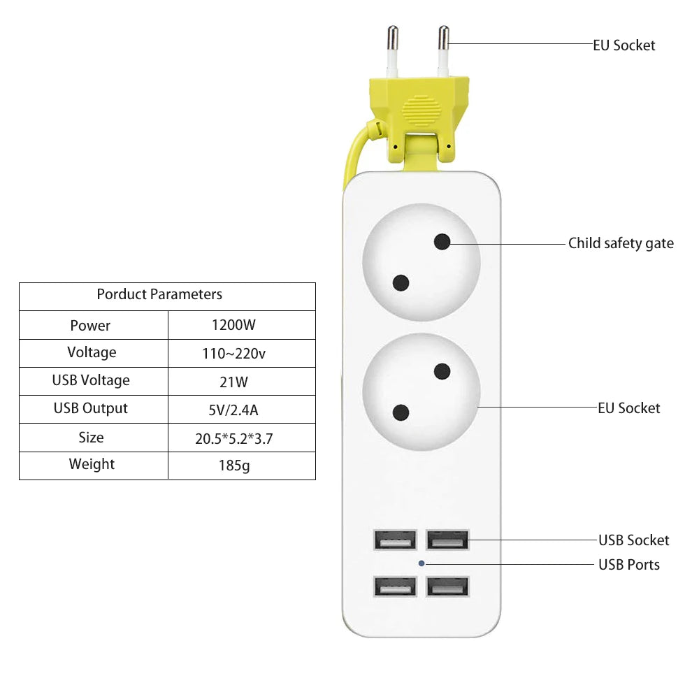 Smart Travel Power Strip 6-in-1